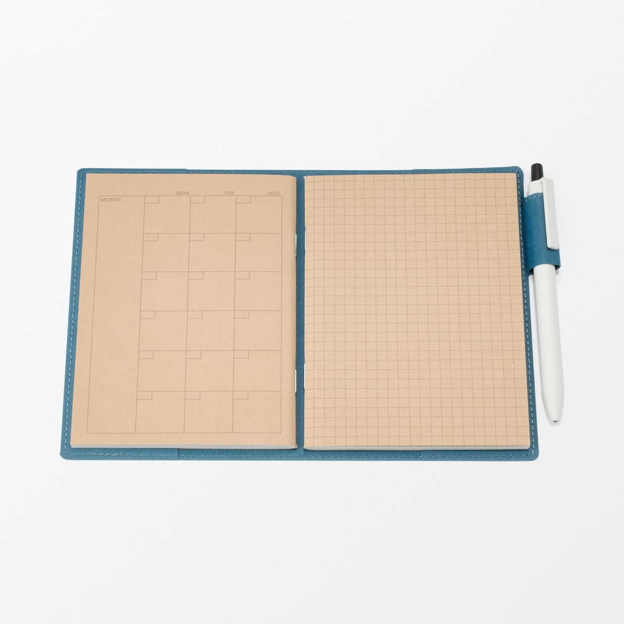 ジーンズラベル　ノートカバー　ペンホルダー付き