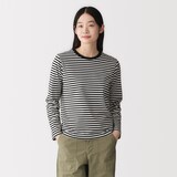 婦人　天竺編みクルーネック長袖Ｔシャツ