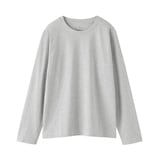 婦人　天竺編みクルーネック長袖Ｔシャツ