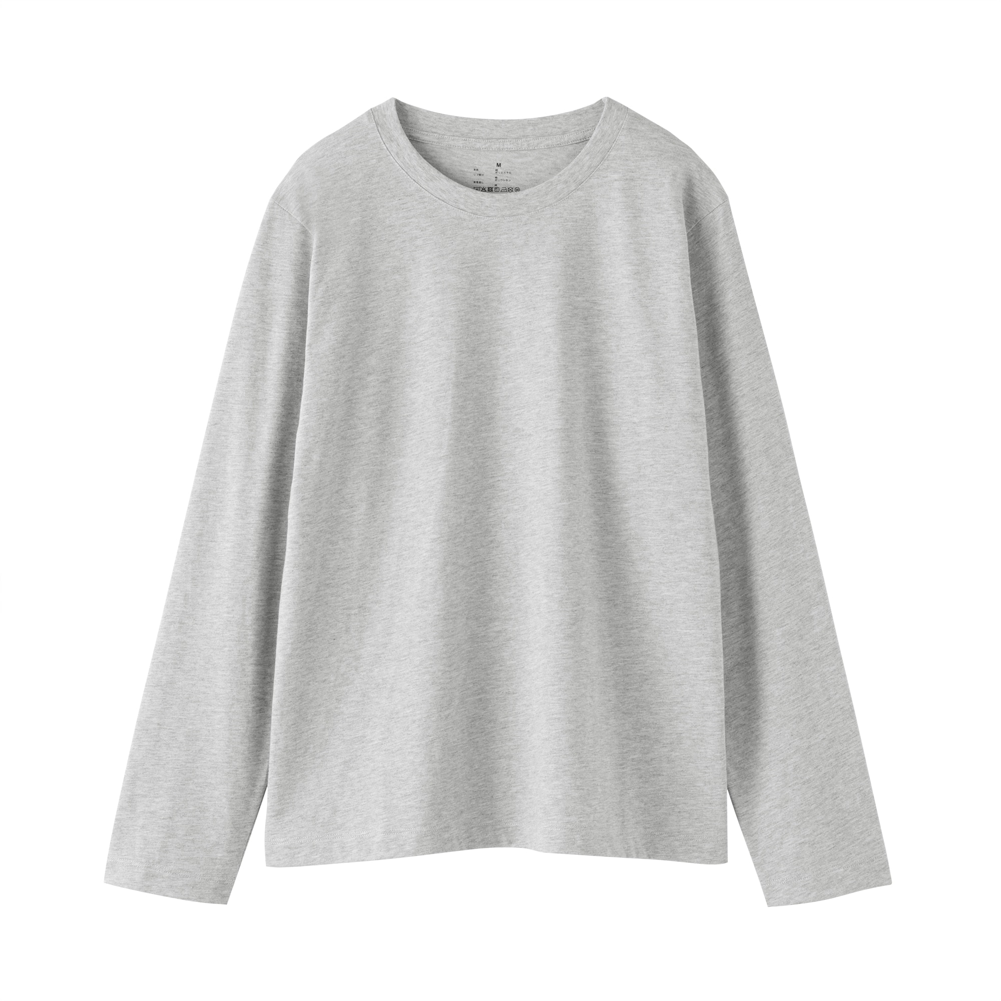 婦人　天竺編みクルーネック長袖Ｔシャツ