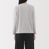 婦人　天竺編みクルーネック長袖Ｔシャツ