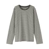 婦人　天竺編みクルーネック長袖Ｔシャツ