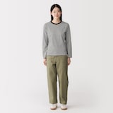 婦人　天竺編みクルーネック長袖Ｔシャツ
