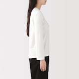 婦人　天竺編みクルーネック長袖Ｔシャツ