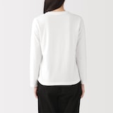 婦人　天竺編みクルーネック長袖Ｔシャツ