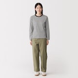 婦人　天竺編みクルーネック長袖Ｔシャツ