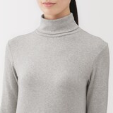 婦人　起毛フライス編みタートルネック長袖Ｔシャツ