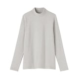 婦人　起毛フライス編みハイネック長袖Ｔシャツ