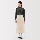 婦人　起毛フライス編みハイネック長袖Ｔシャツ