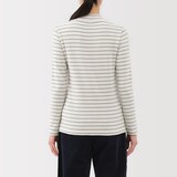 婦人　起毛フライス編みハイネック長袖Ｔシャツ