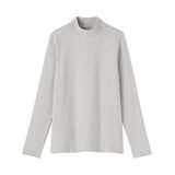 婦人　起毛フライス編みハイネック長袖Ｔシャツ