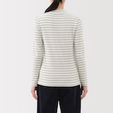 婦人　起毛フライス編みハイネック長袖Ｔシャツ