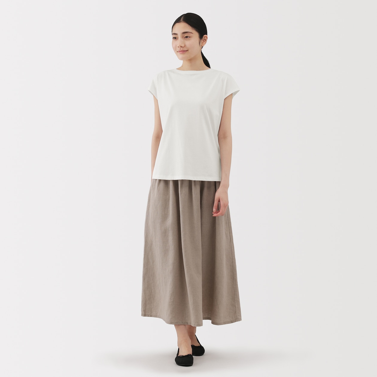 婦人　天竺編みフレンチスリーブＴシャツ