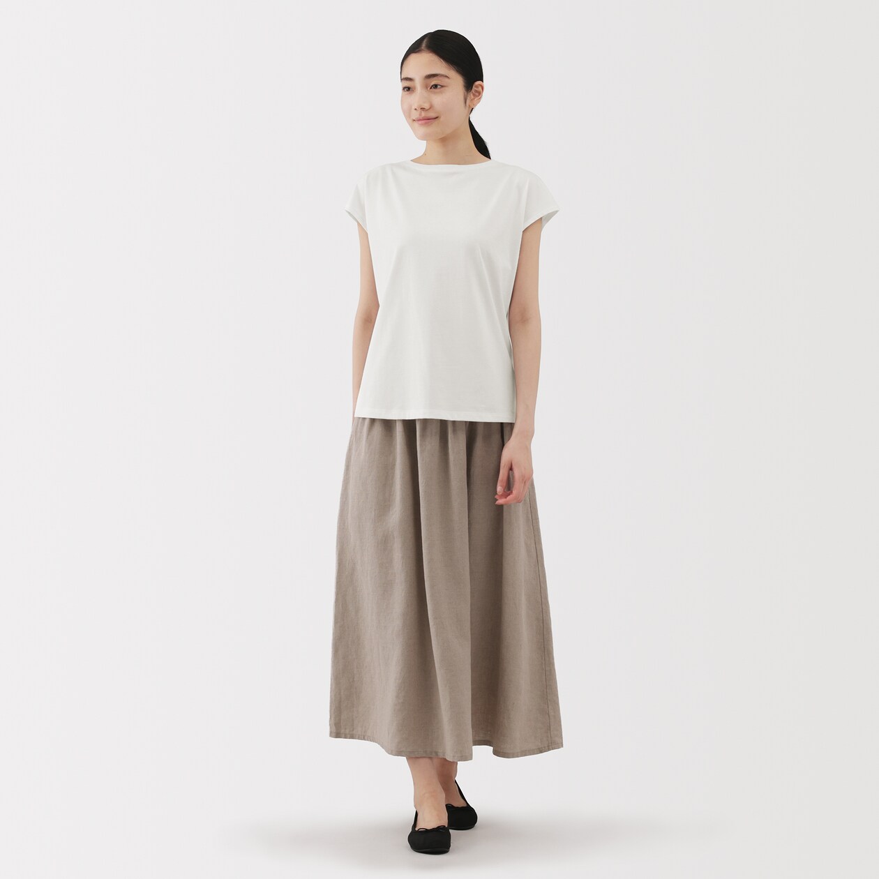 婦人　天竺編みフレンチスリーブＴシャツ