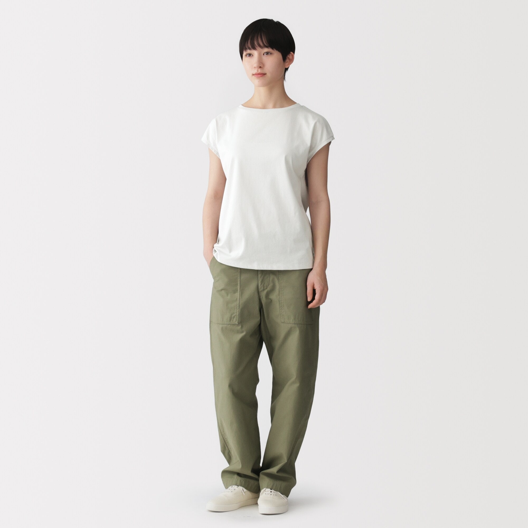 婦人　天竺編みフレンチスリーブＴシャツ