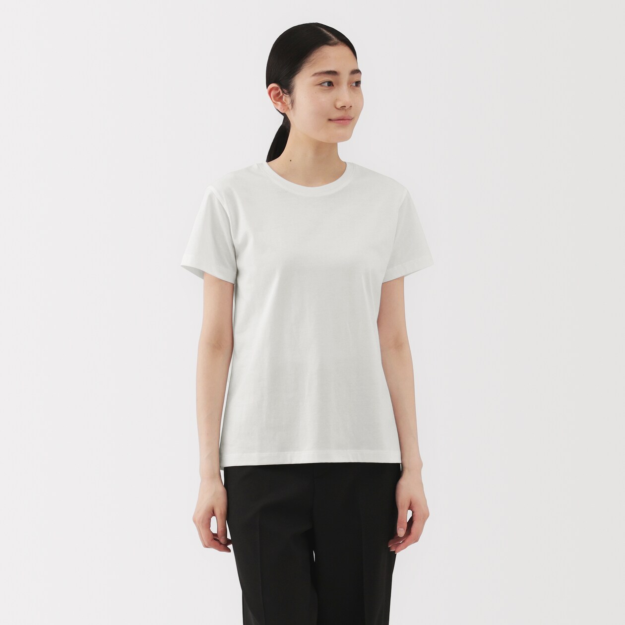 婦人　天竺編みクルーネック半袖Ｔシャツ