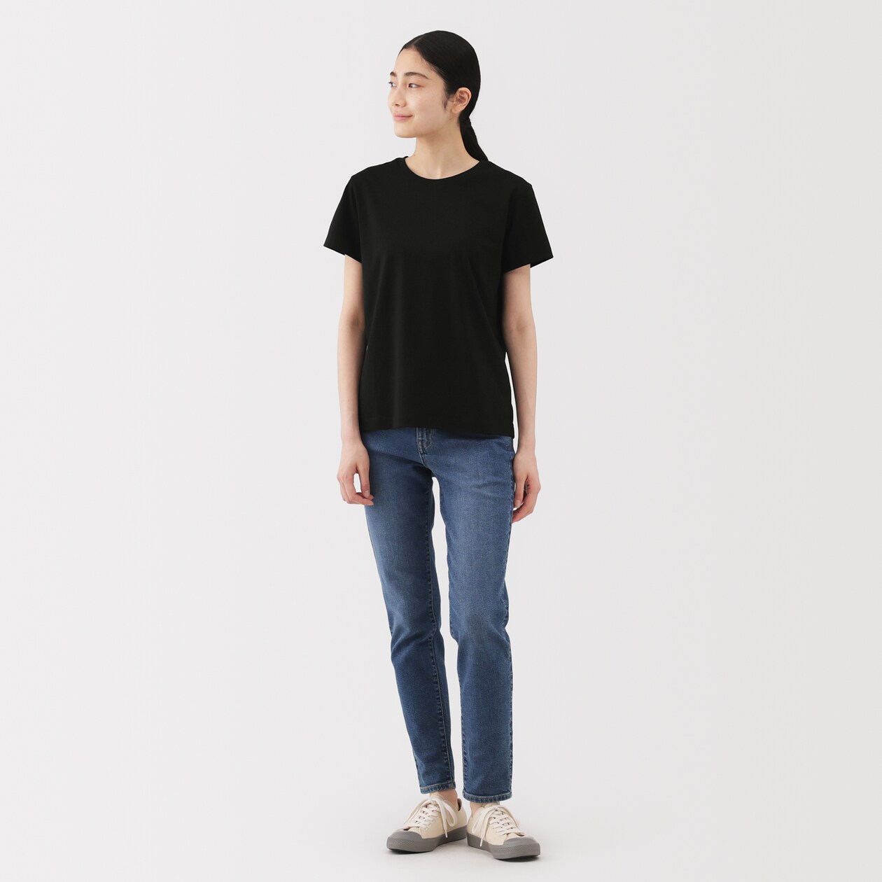婦人　天竺編みクルーネック半袖Ｔシャツ