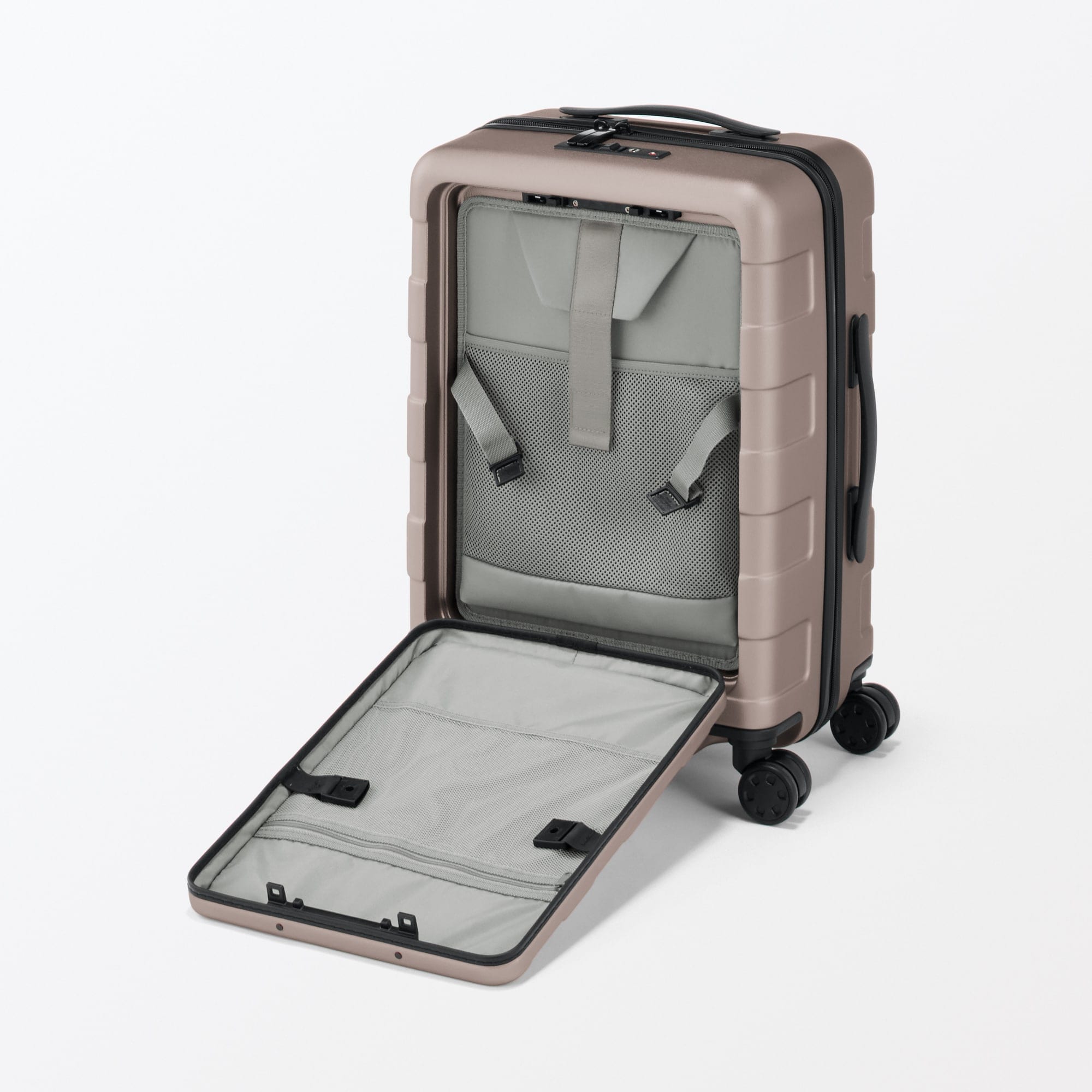 バーを自由に調節できる　フロントオープンキャリーケース（３２Ｌ）