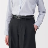 ベジタブルタンニンレザー　長さ調節式ベルト　細幅