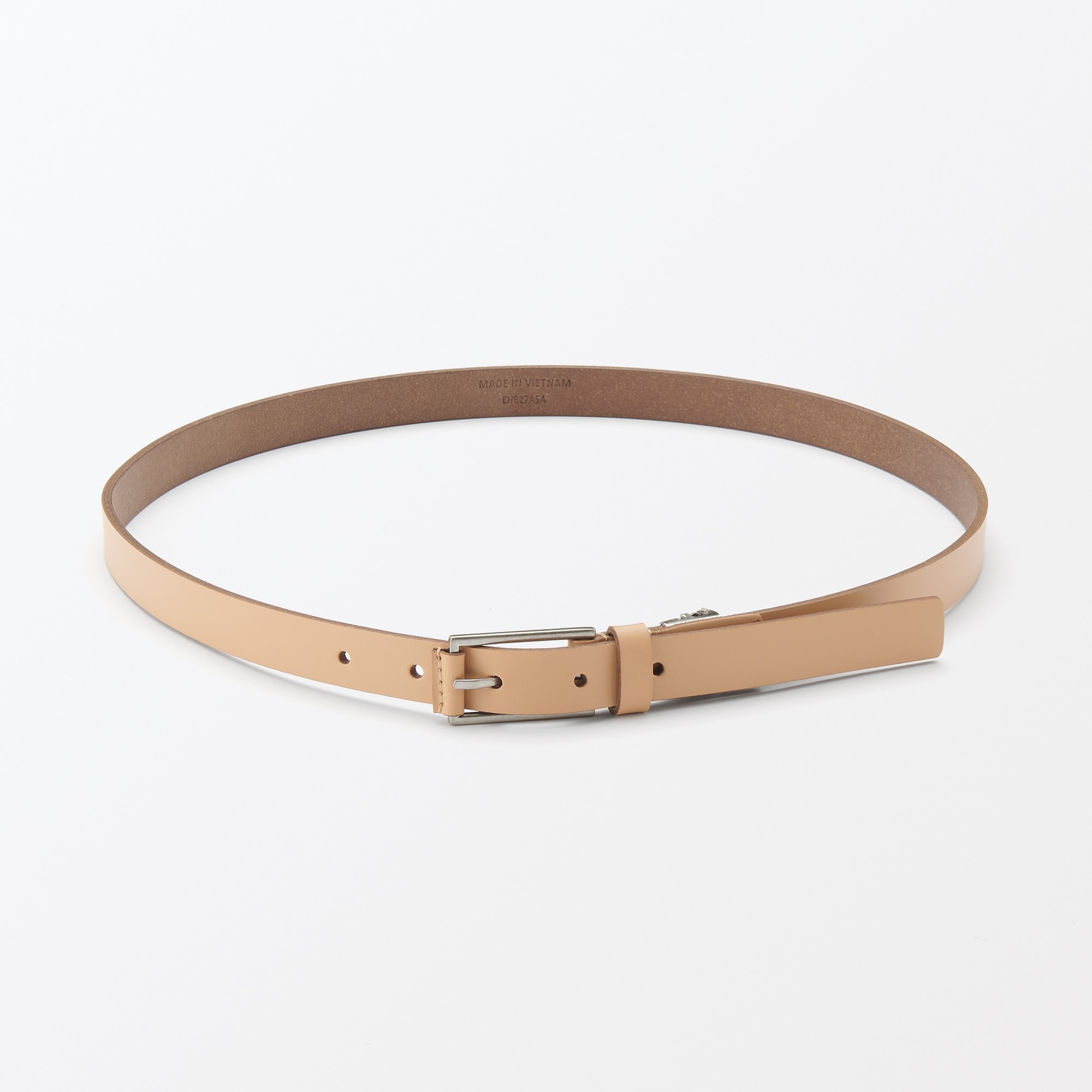 ベジタブルタンニンレザー　長さ調節式ベルト　細幅