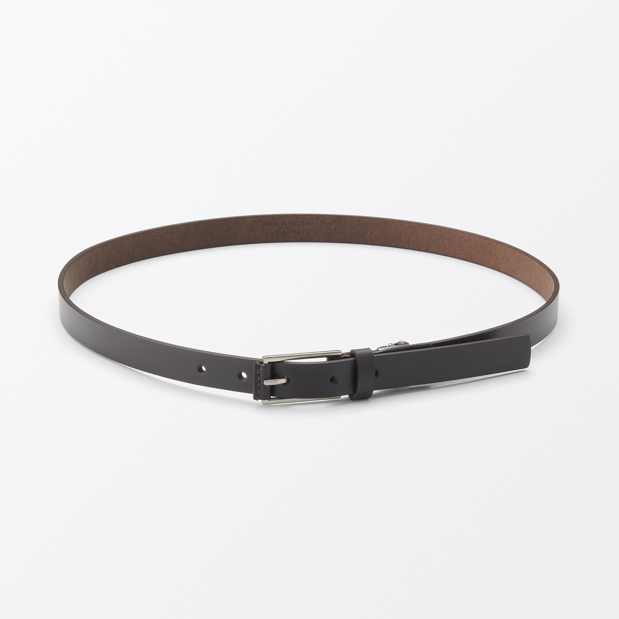 ベジタブルタンニンレザー　長さ調節式ベルト　細幅