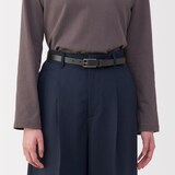 ベジタブルタンニンレザー　長さ調節式ベルト　細幅