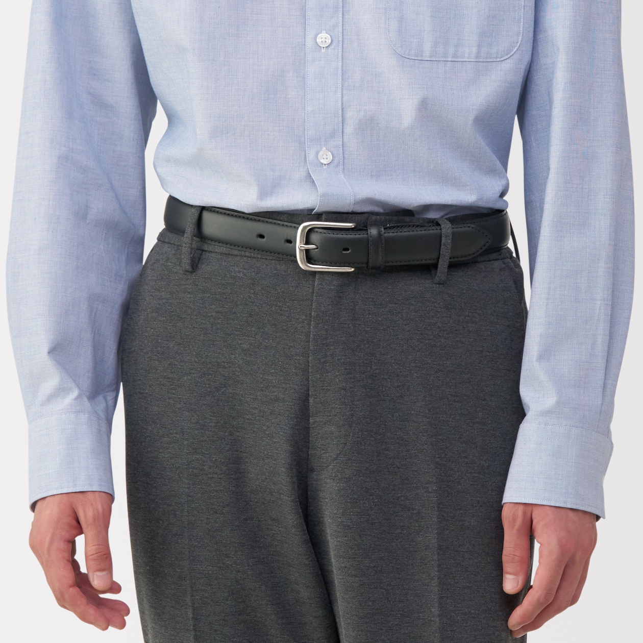 ベジタブルタンニンレザー　長さ調節式ベルト　中幅ステッチ