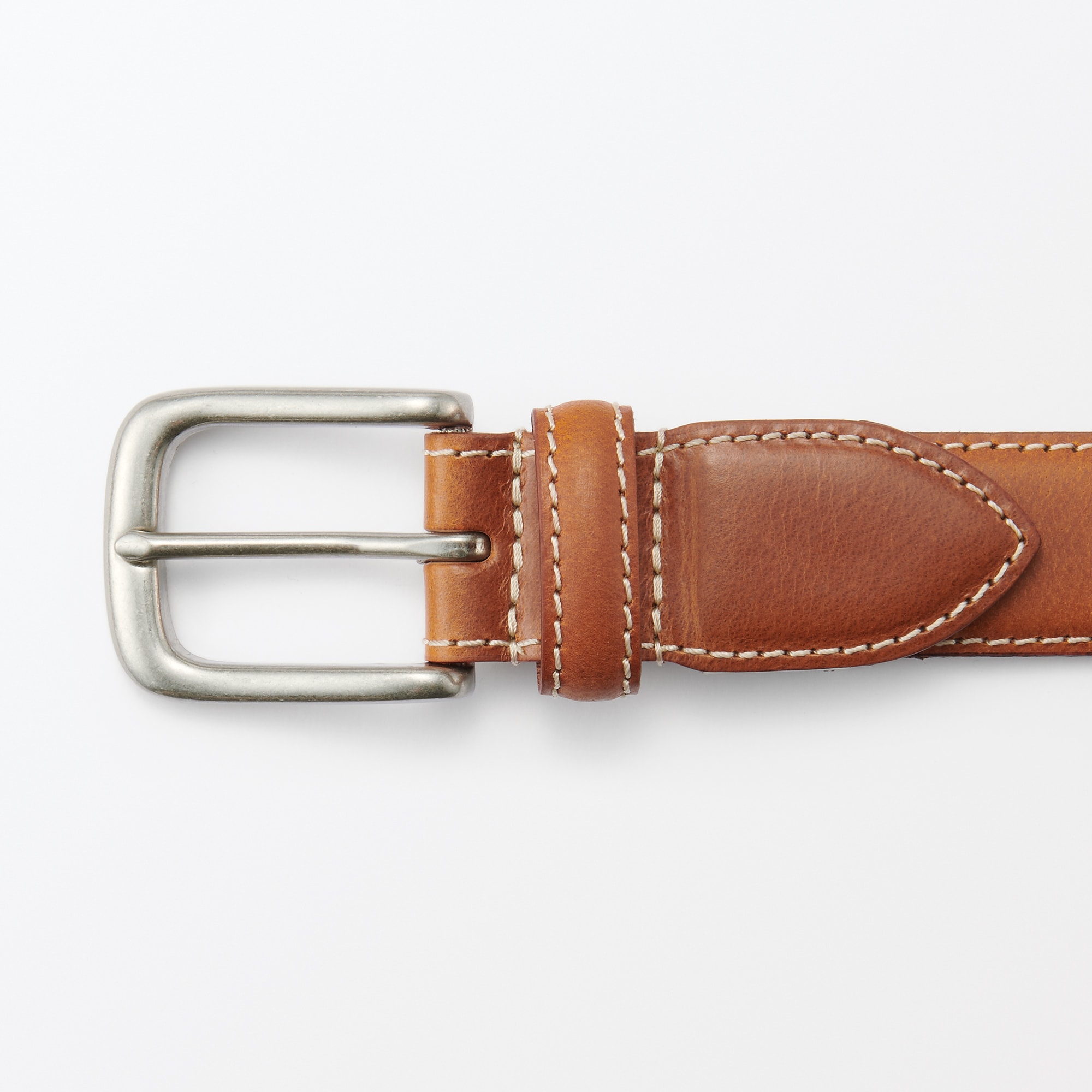 ベジタブルタンニンレザー　長さ調節式ベルト　中幅ステッチ