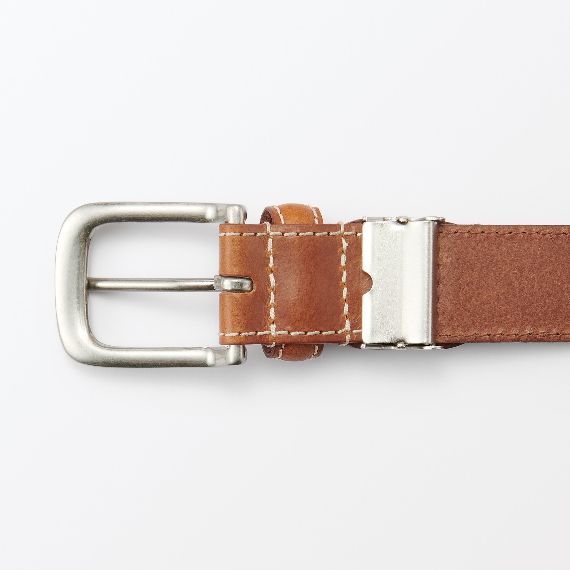 ベジタブルタンニンレザー　長さ調節式ベルト　中幅ステッチ