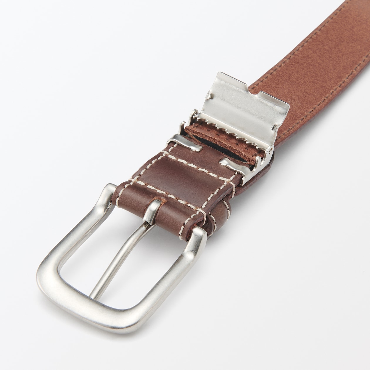 ベジタブルタンニンレザー　長さ調節式ベルト　中幅ステッチ