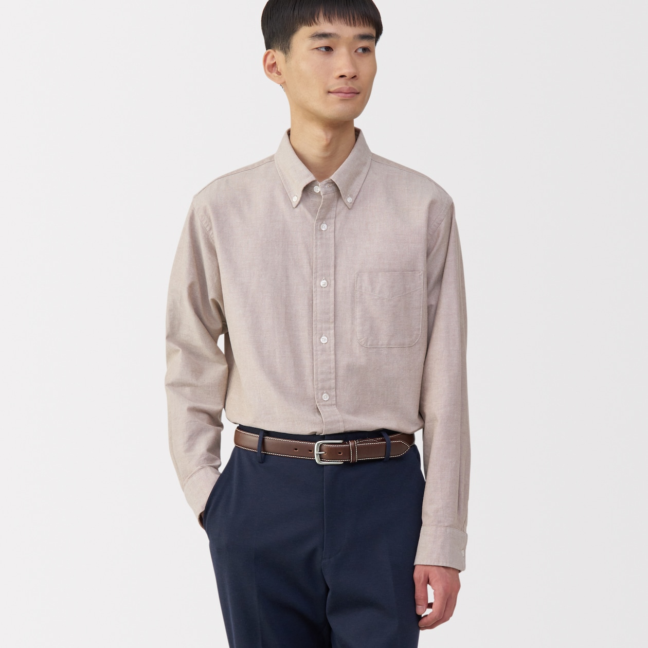 ベジタブルタンニンレザー　長さ調節式ベルト　中幅ステッチ