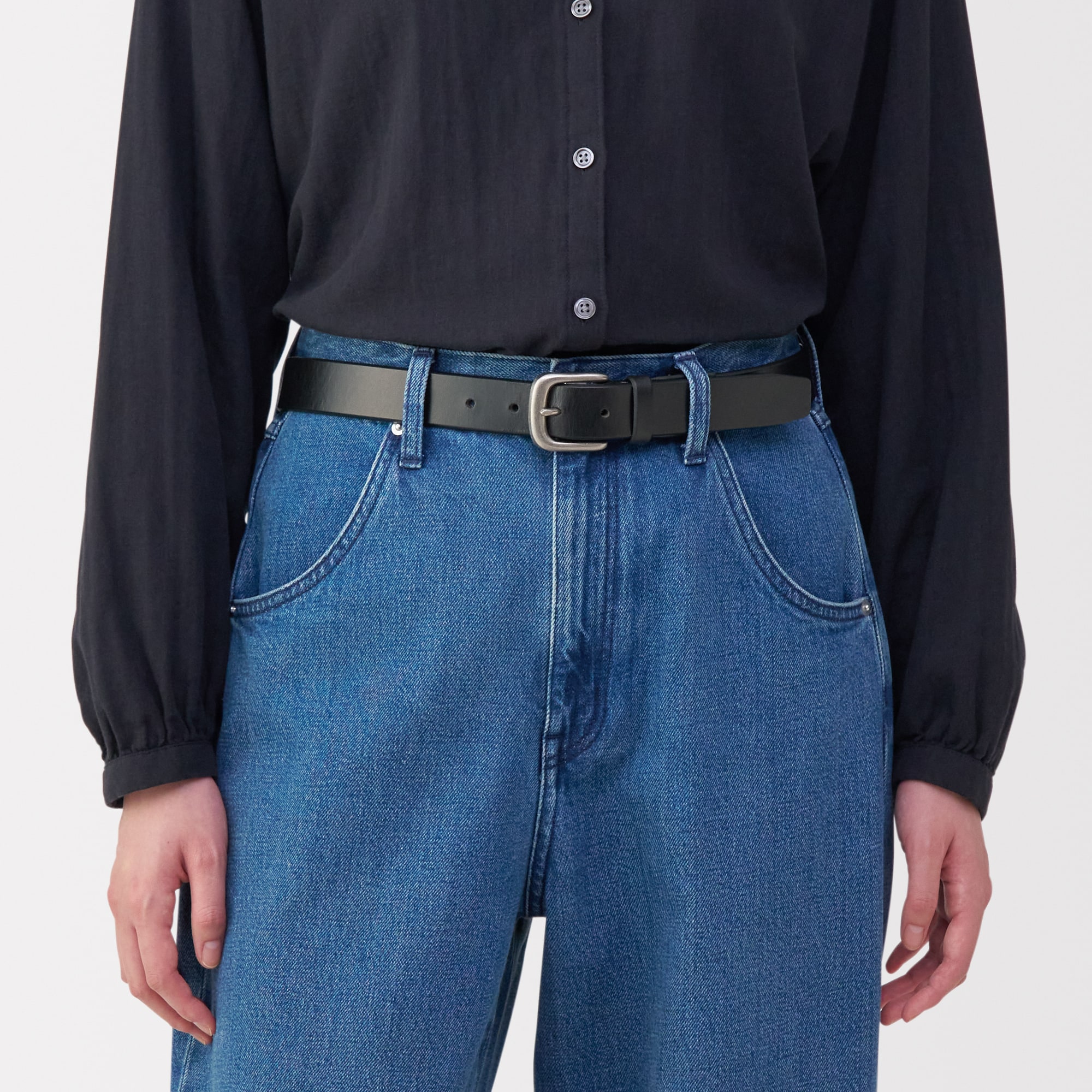 ベジタブルタンニンレザー　長さ調節式ベルト　中幅