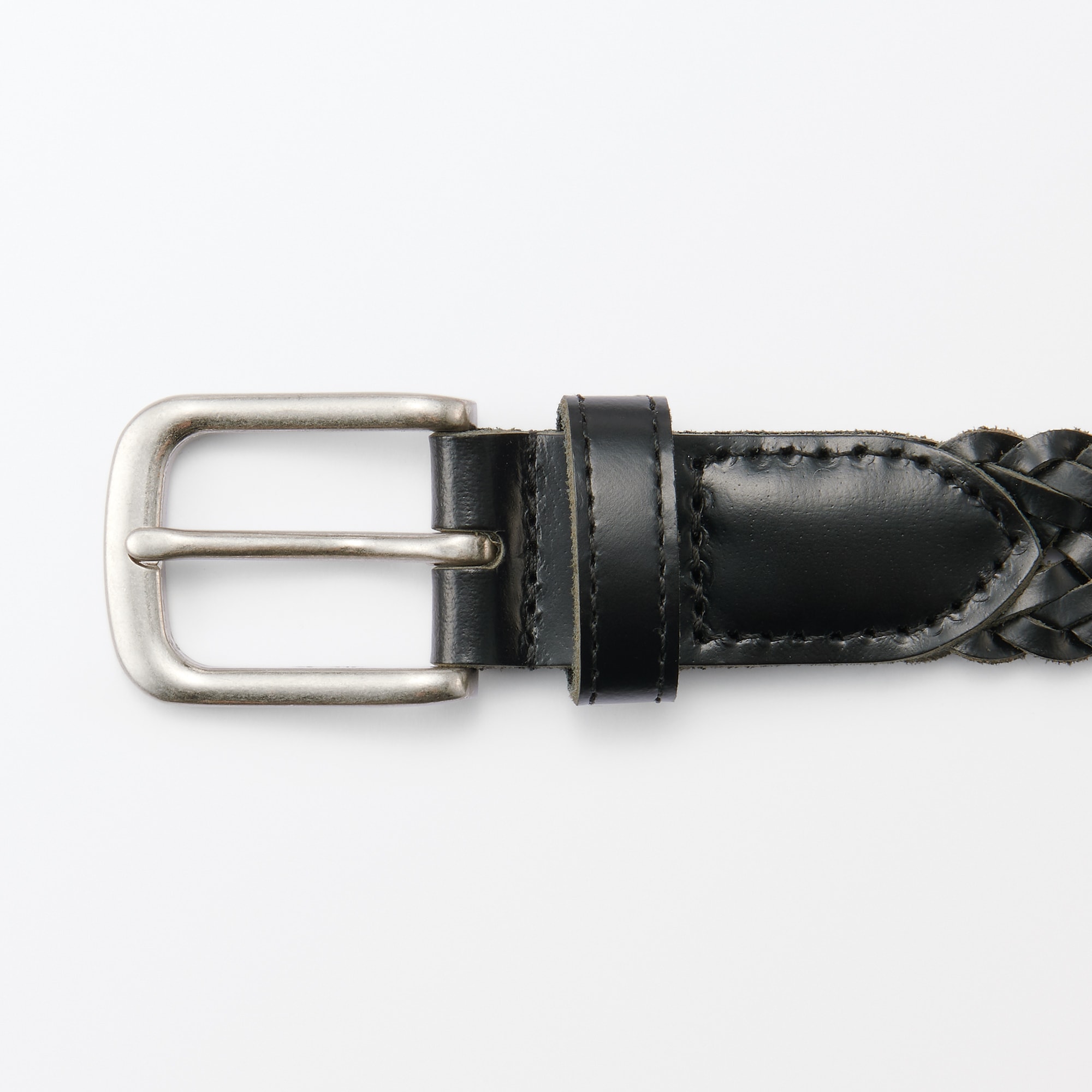 ベジタブルタンニンレザー　手編みベルト　中幅