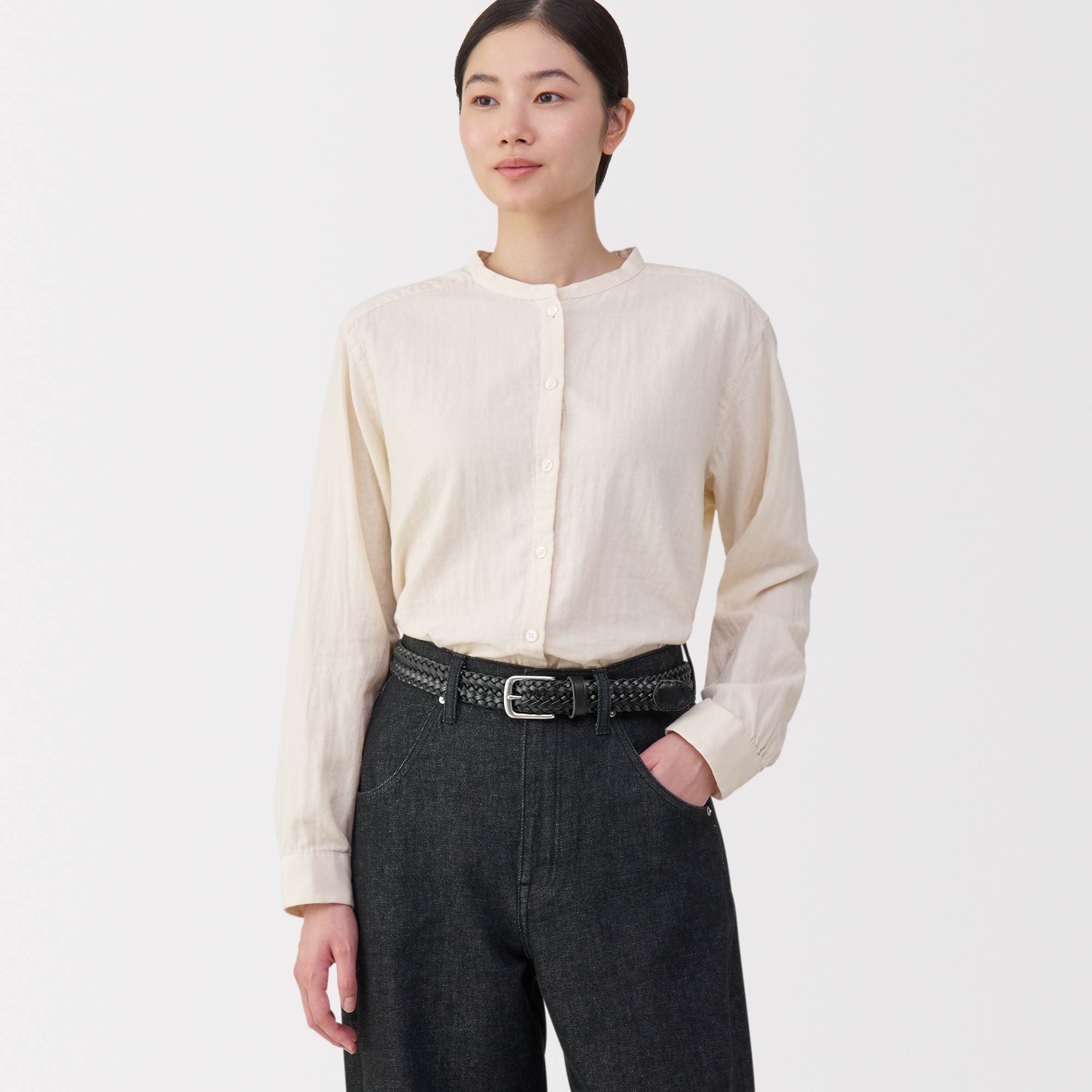 ベジタブルタンニンレザー　手編みベルト　中幅