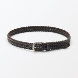 ベジタブルタンニンレザー　手編みベルト　中幅