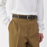 ベジタブルタンニンレザー　手編みベルト　中幅