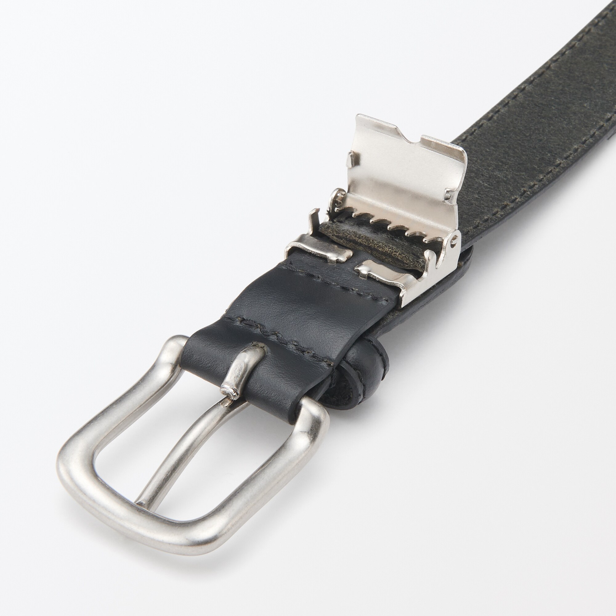 ベジタブルタンニンレザー 長さ調節式ベルト 細幅ステッチ | 無印良品