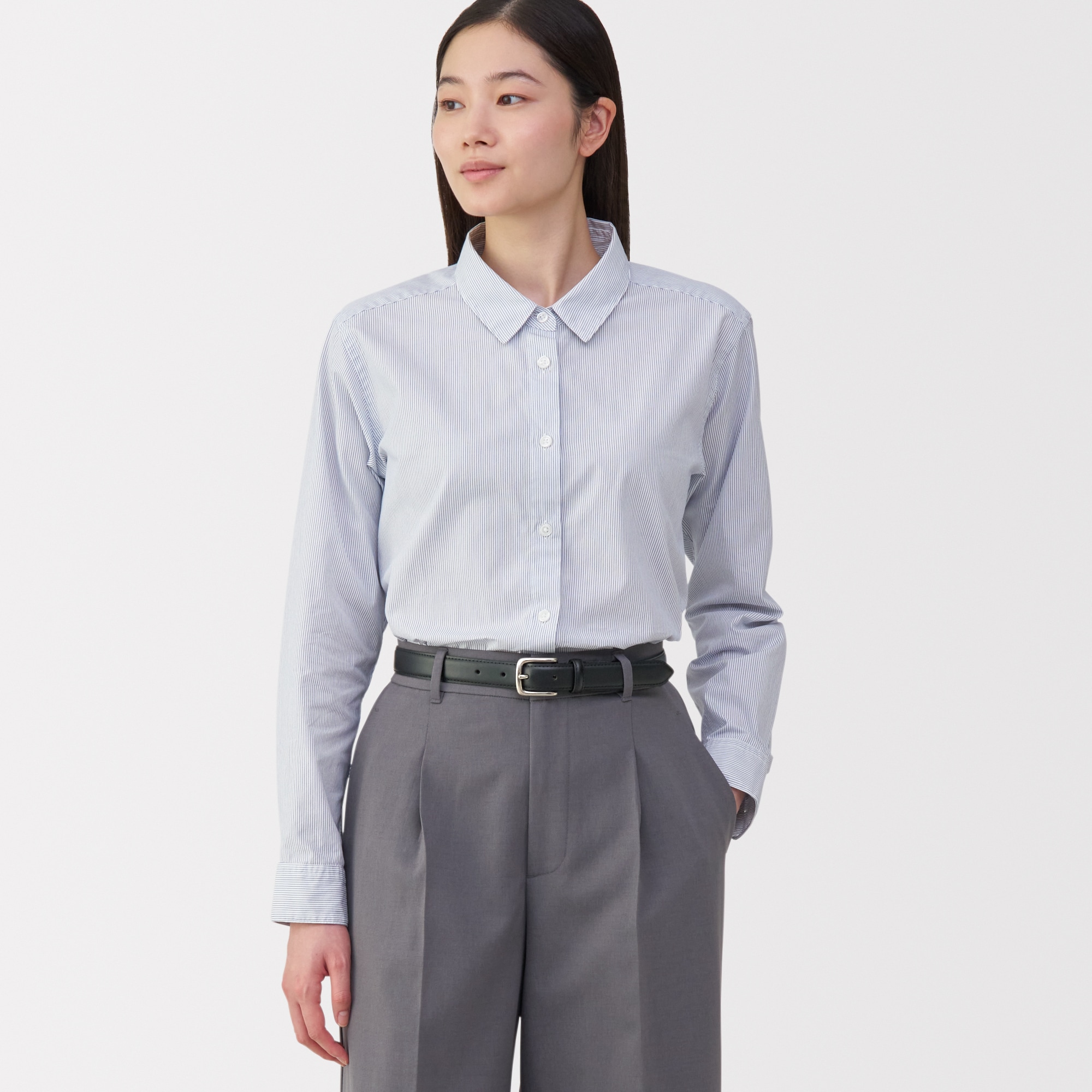 ベジタブルタンニンレザー　長さ調節式ベルト　細幅ステッチ