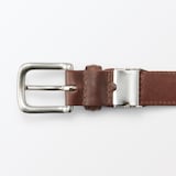 ベジタブルタンニンレザー　長さ調節式ベルト　細幅ステッチ