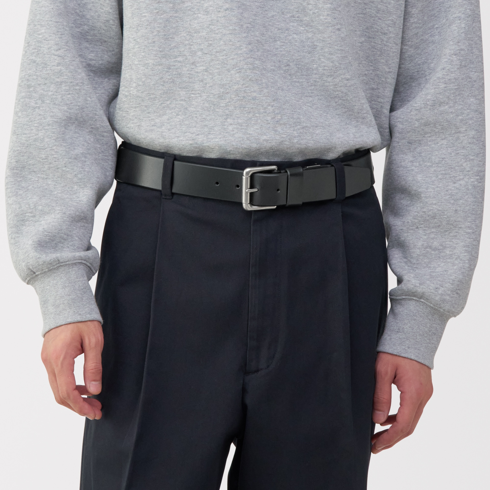 ベジタブルタンニンレザー　長さ調節式ベルト　太幅