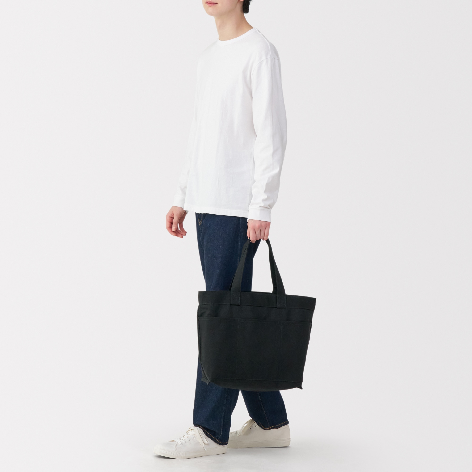 ❤️良品、トートバッグ❤️ 帆布 横型トートバッグ | 無印良品