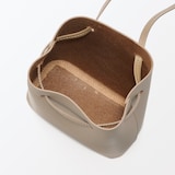 ヌメ革　巾着バッグ