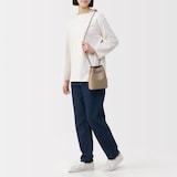 ヌメ革　巾着バッグ