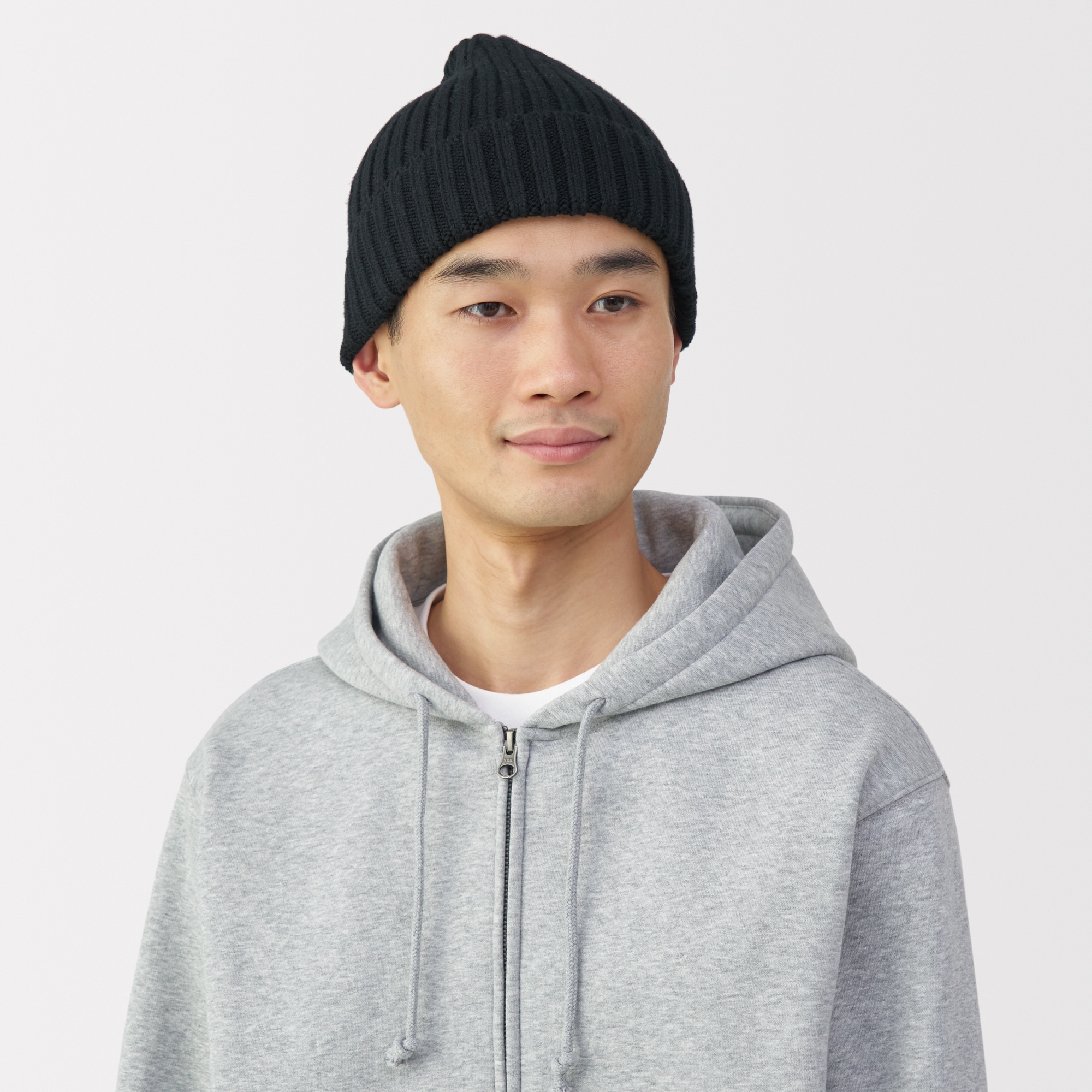 おでこのチクチクを抑えたメリノウール混　ワッチ