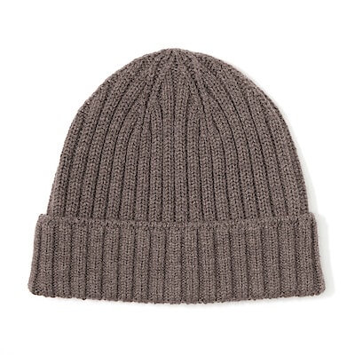 おでこのチクチクを抑えたメリノウール混　ワッチ