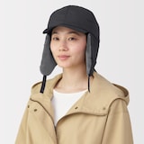 吸湿発熱中わた表面撥水耳当て付き　キャップ