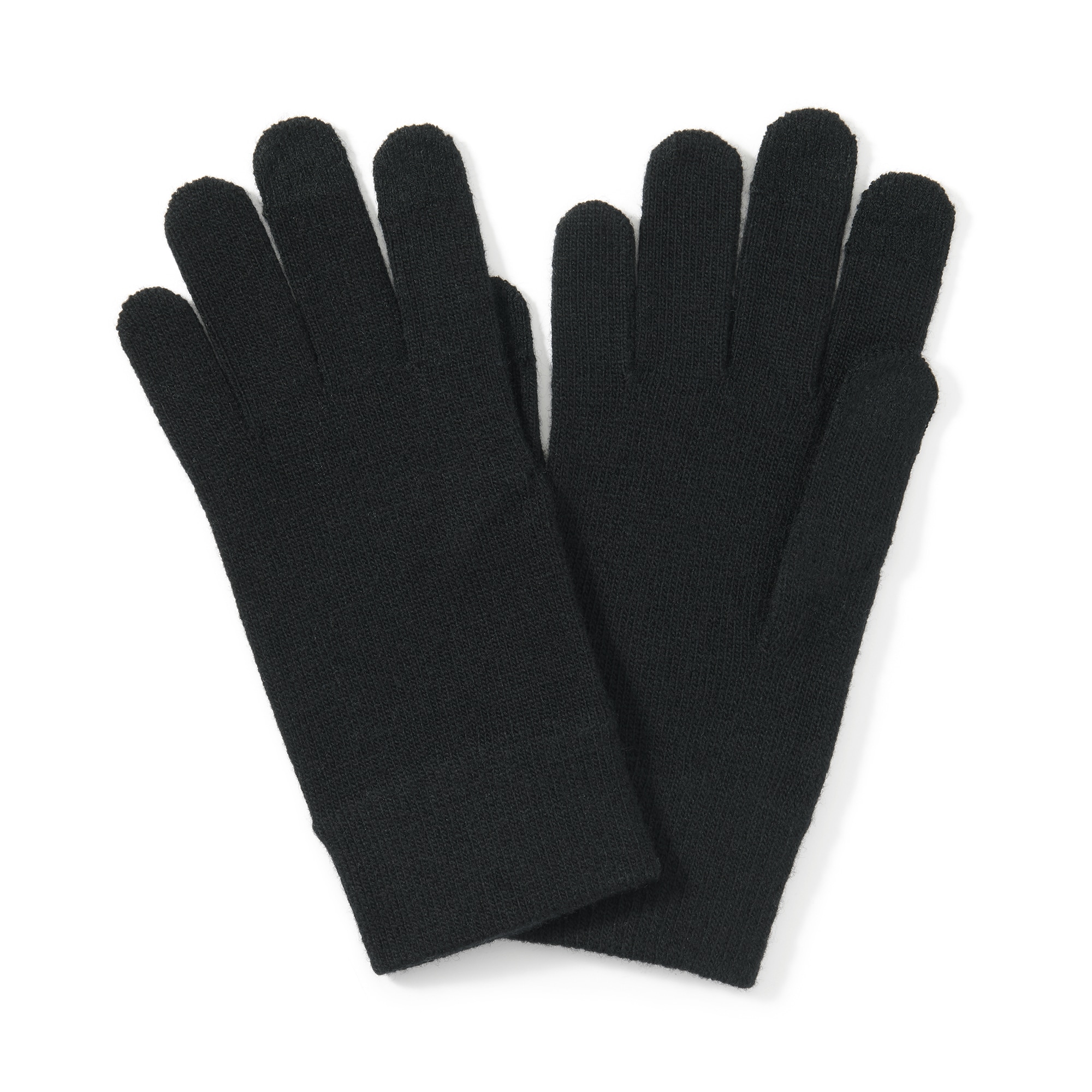 メリノウール混　裏起毛　タッチパネル手袋