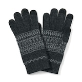メリノウール混　裏起毛　タッチパネル手袋　（柄）