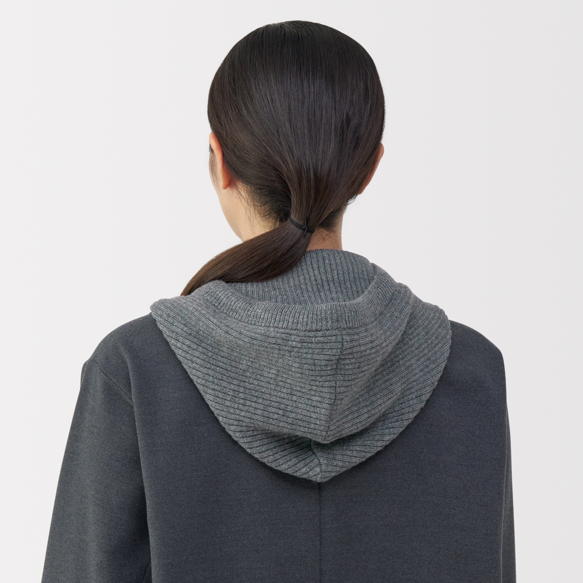 首のチクチクを抑えたメリノウール混　バラクラバ