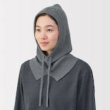 首のチクチクを抑えたメリノウール混　バラクラバ